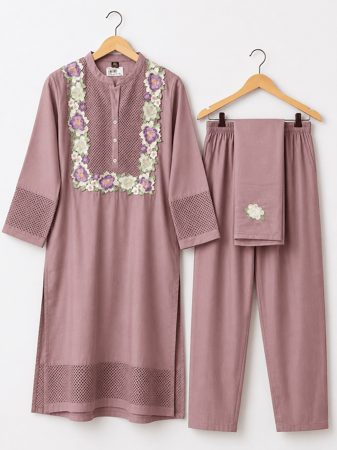Pakistani Embroidered Kurta Pant Set