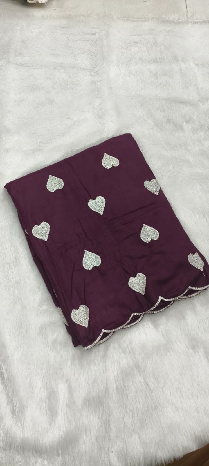 Heart Embroidery Dress Material