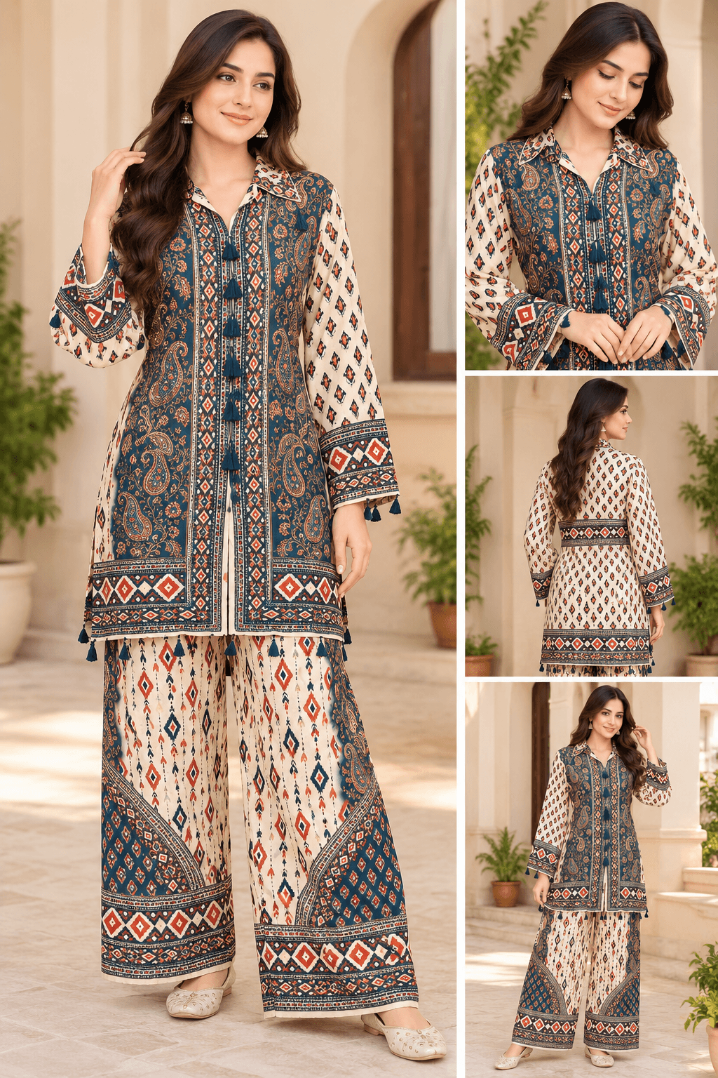 Maslene Printed Cord Set